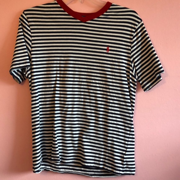 Striped Ralph Lauren Polo T-Shirt - Picture 1 of 3